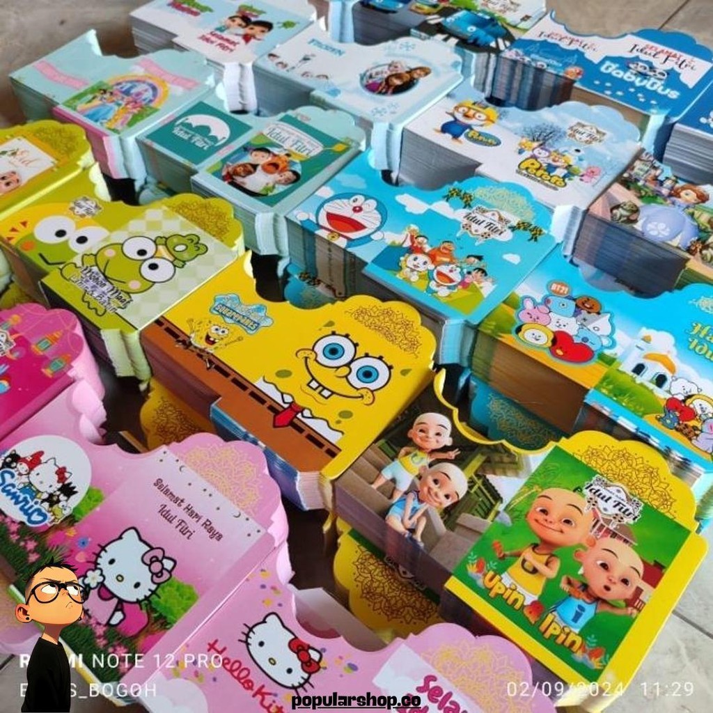 

1000 Lembar Amplop Lebaran Tema Karakter Uk Medium Murah