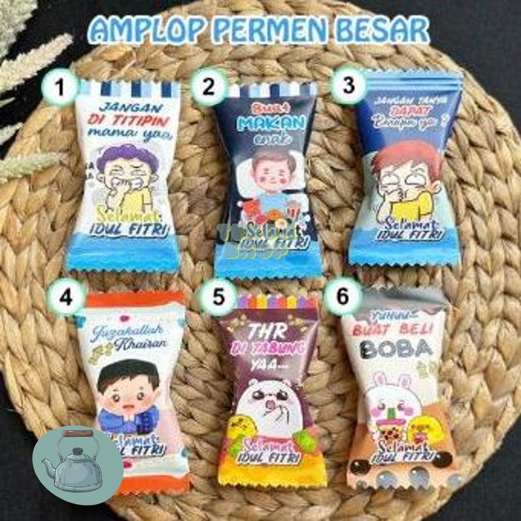 

12 Pcs Amplop Permen Lebaran Lucu Dan Unik Untuk Ampau Idul Fitri Sale