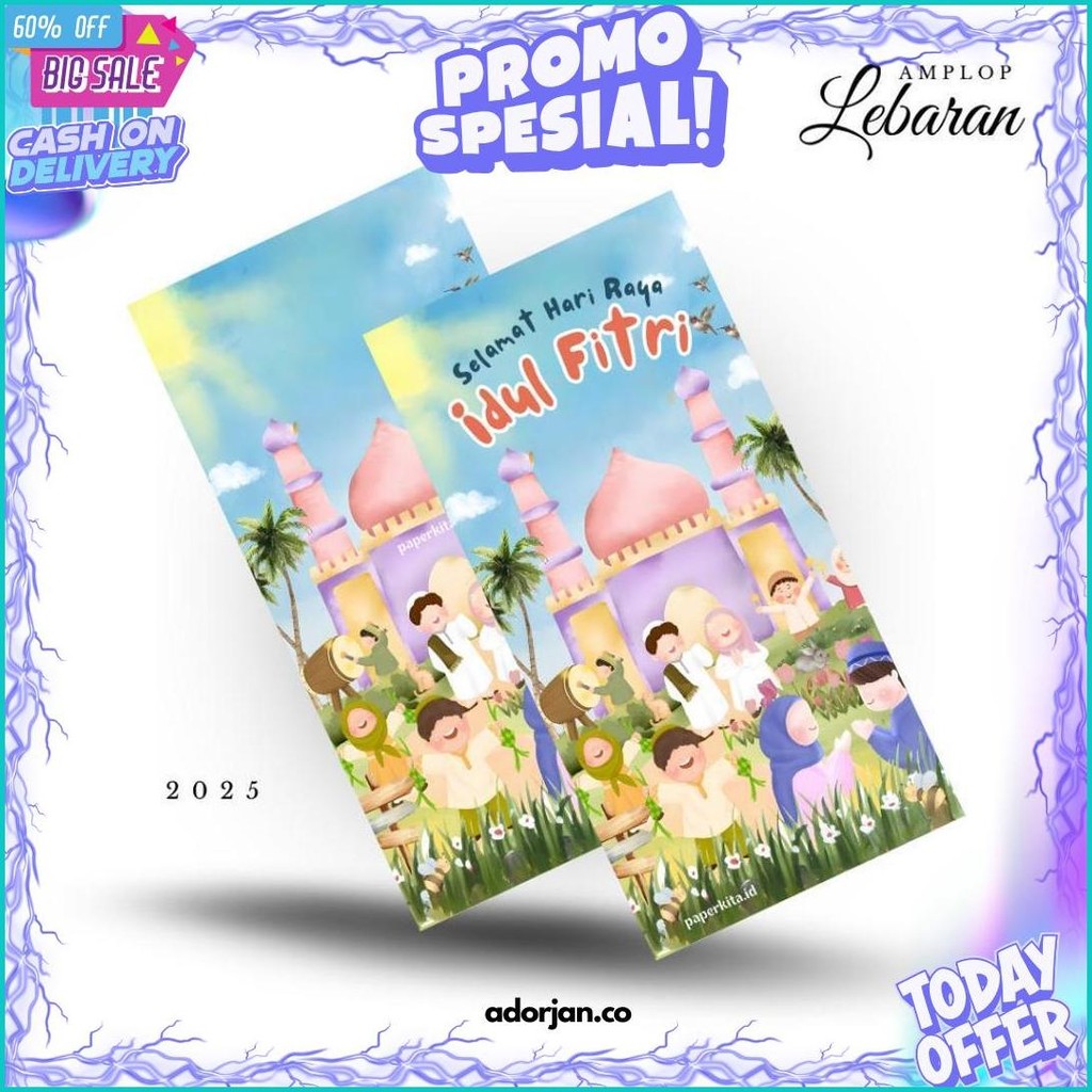 

Amplop Lebaran Panjang Tebal Box Isi 50 Pcs Tema Islami 2025 Kualitas Premium Kilat