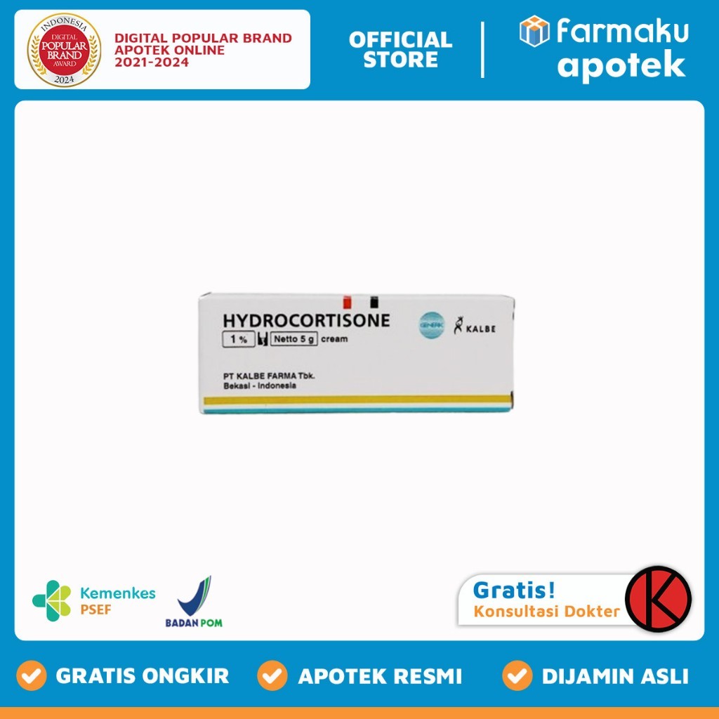 Hydrocortison 1% Cream 5 gr Kalbe Tube
   - ASB