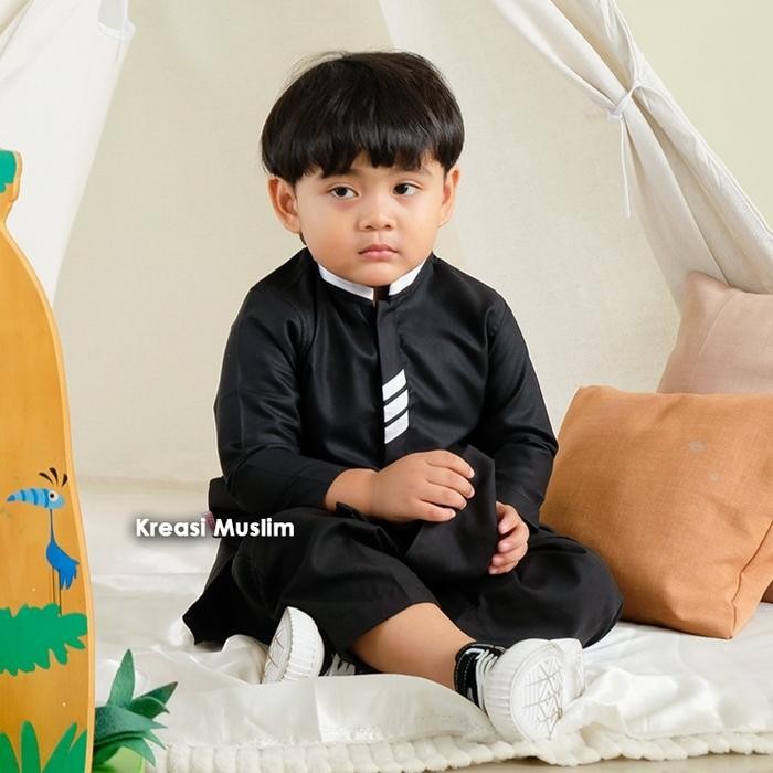 MURAH Setelan Baju Koko Anak Laki Laki Lengan Panjang Muslim Kurta Anak Cowok PASHA - Army, Bahan