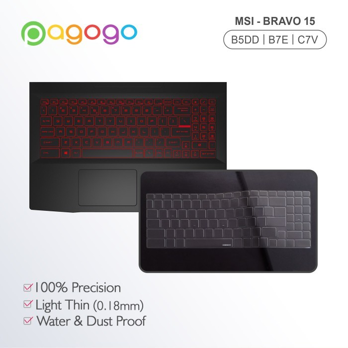 Skin Keyboard Protector Msi Bravo 15 B5E B5ED B7E B7ED B7EDP Cooskin