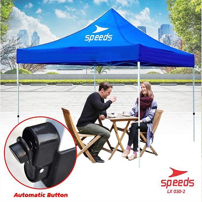 SPEEDS Tenda Lipat Ukuran 33 M Tenda Bazar Tenda Jualan Tiang Rangka Putih Lengkap Komplit Full Set