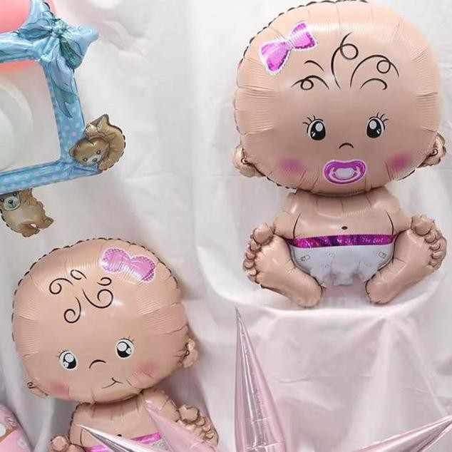 

{{{{{{] Balon Foil Baby Boy Girl Big Size / Balon Baby Jumbo / Balon Foil Baby Shower