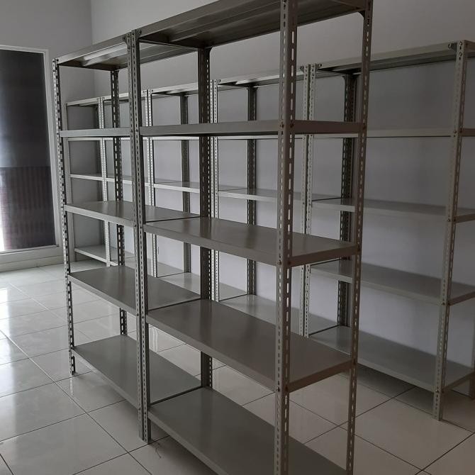 Rak besi 5 susun ambalan serbaguna