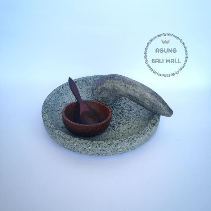 populer] Cobek | cobek batu | ulekan bumbu set mangkok