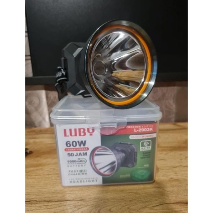 SENTER KEPALA LUBY L-2903L / L-2903K 60W SENTER KEPALA WATERPROOF