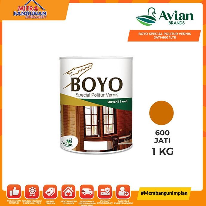 CAT KAYU BOYO SPECIAL POLITUR VERNIS JATI-600 1LTR