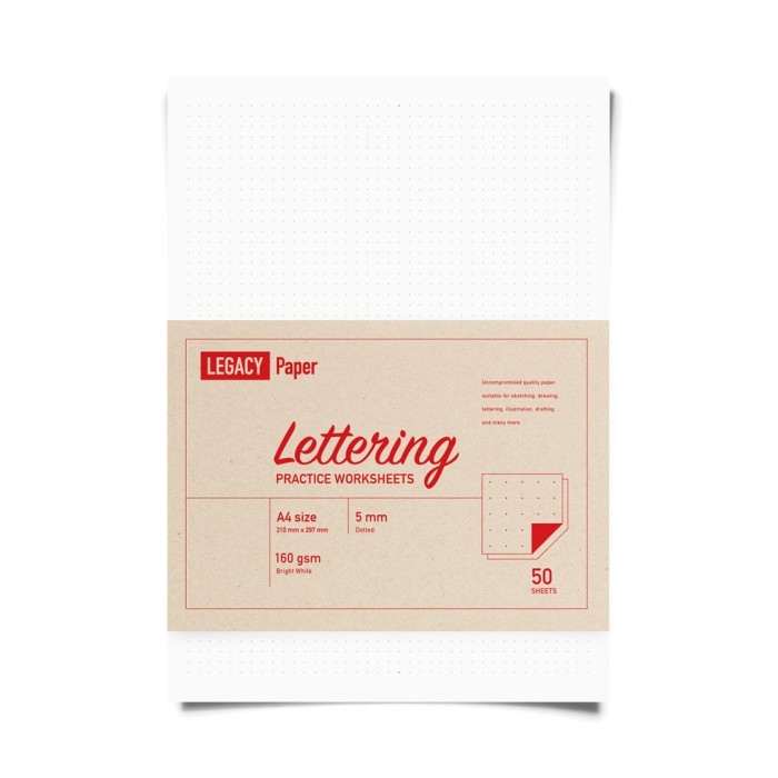

Legacy Paper A4 Dotted 160 gsm White (Practice Worksheets)