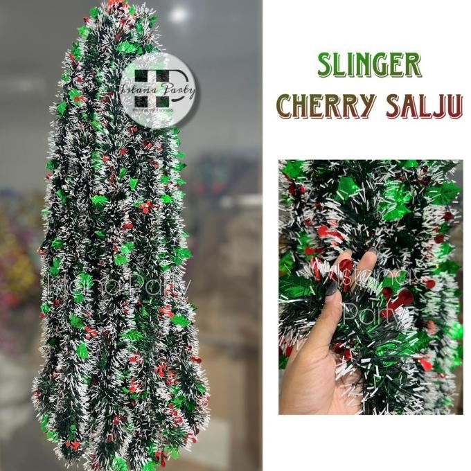 

Silahkan Order] Slinger Tinsel Xmas / Hiasan Pohon Natal / Slinger Cherry Salju