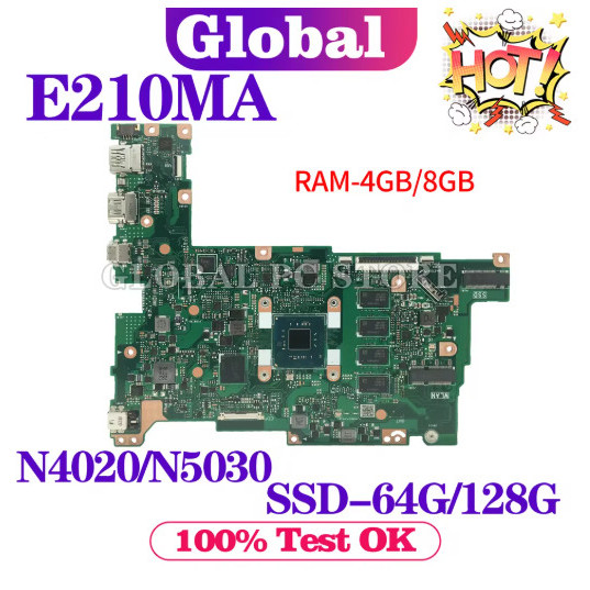 E210MA Mainboard For ASUS Vivobook 12 E210MAB E210M E210 Laptop Motherboard N4020 N5030 4GB/8GB-RAM