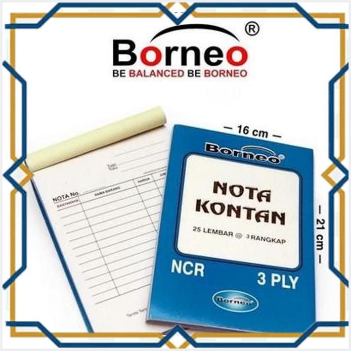 

[SUR] NOTA KONTAN BESAR 3PLY NCR B3 BORNEO ISI 25 LEMBAR UKURAN 16CM X 12 CM