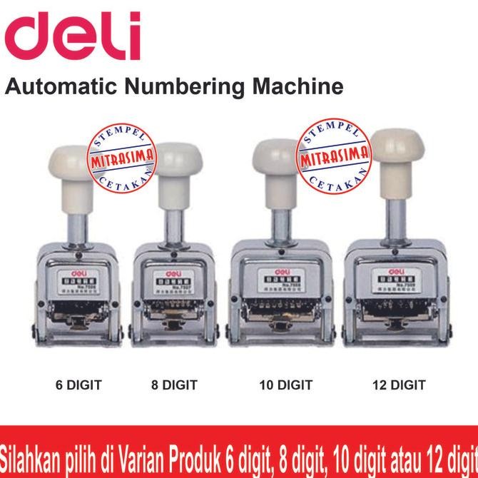 

Sale Nomorator Otomatis 6 Digit, 8 Digit, 10 Digit, 12 Digit Merk Deli