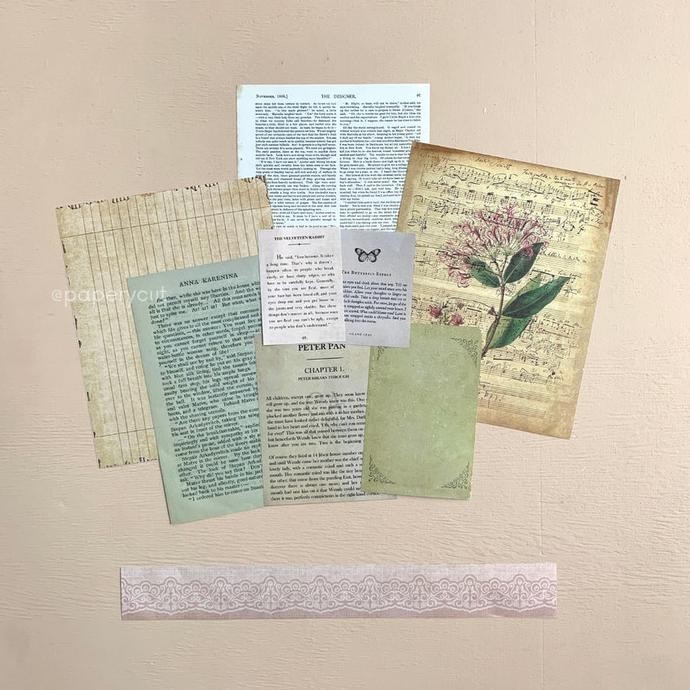 

^^^^^] JOURNALING - Kertas Scrapbook Retro Vintage Jadul Aesthetic Journal