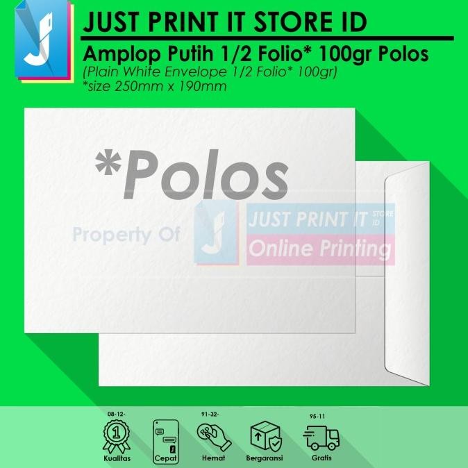 

Sale Amplop Putih Setengah Folio Polos