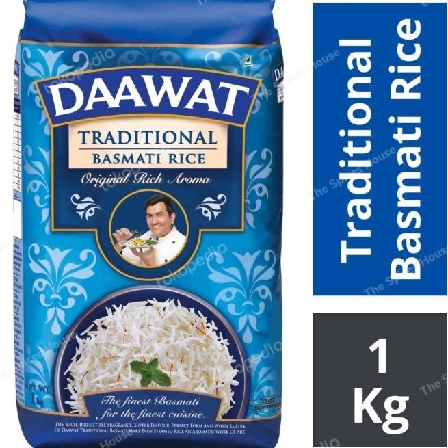 

,,,,,,,] DAAWAT TRADITIONAL BASMATI RICE 1 KG / Beras Kwalitas Unggul