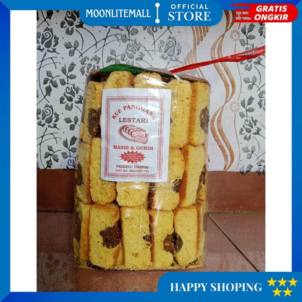 

Bolu Panggang Lestari 1Kg Kue Kering/Bolu Garing Manis Caramel D Terlaris