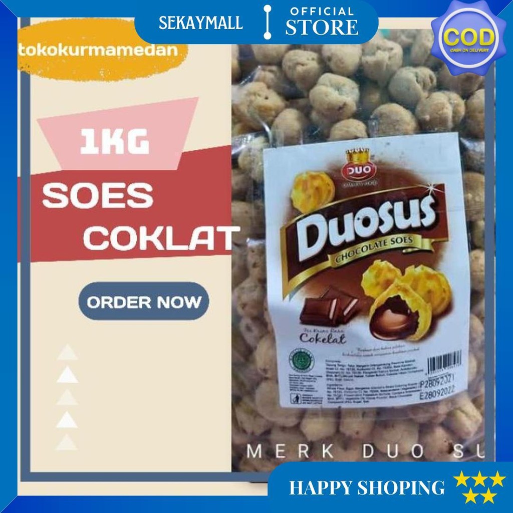 

[1Kg] Kue Sus Duo Choco Soes Coklat Exp 2026 Soes Sus Kering Coklat 1Kg Duosus Coklat Kue Soes Coklat D Termurah