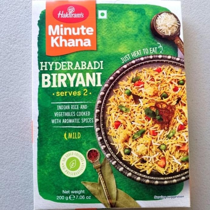 

Produk Unggulan] HYDERABADI BIRYANI MINUTE KHANA by Haldiram's 200g / Just Heat To Eat