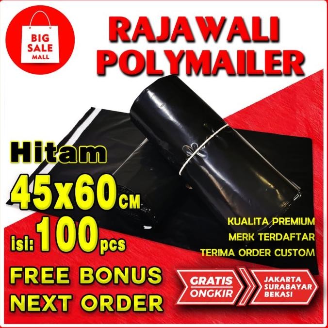 

Sale Polymailer 45X60Cm Amplop Bag Plastik Packing Grosir Hitam Isi100 Lbr