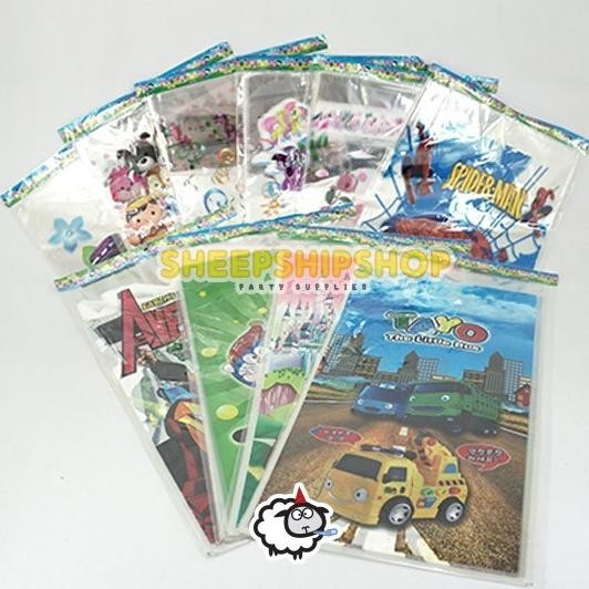 

+%+%+%] PLASTIK BINGKISAN OPP BESAR 25x50cm Ulang Tahun Karakter Kartun Anak