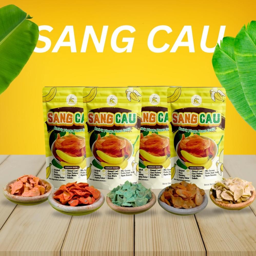 

Keripik Pisang Pedas Gurih Asin Original Sang Cau Bogor 100 gr