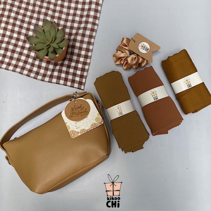 

New! Kikoochi Aisyah - Hampers Idul Fitri Hadiah Lebaran Hijab Kerudung - Aisyah 3 hijab Lebaran