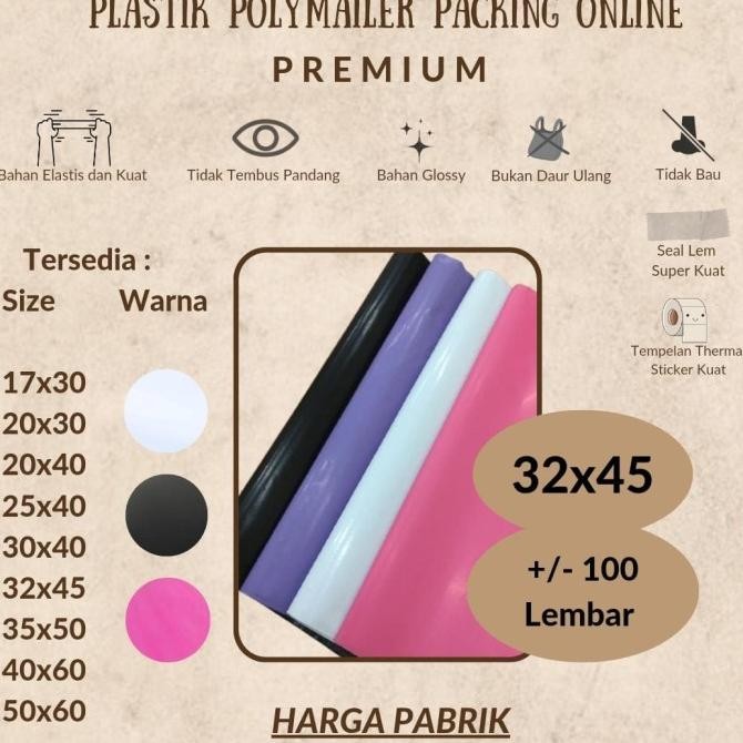 

Polymailer 32 x 45 Amplop Plastik Packing Online 100 lbr Hitam murah