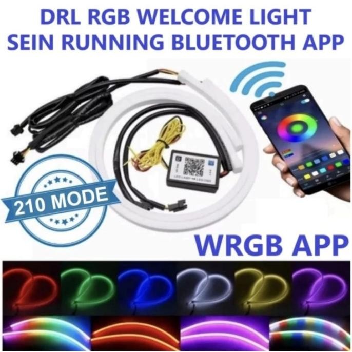 Lampu LED Alis Flexibel RGB APP 30 60 cm RGB Matrix Mobil Motor Vinyx