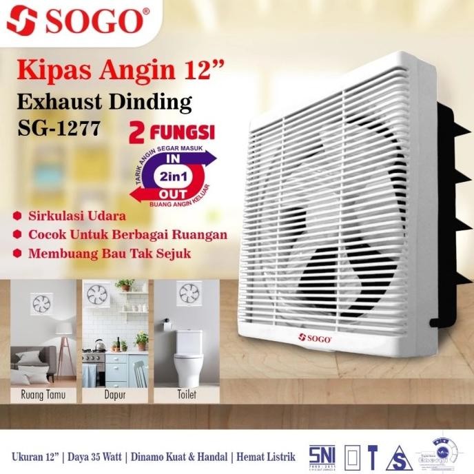 Exhaust Fan Dinding 12 inch / Hexos Fan Dinding 12"