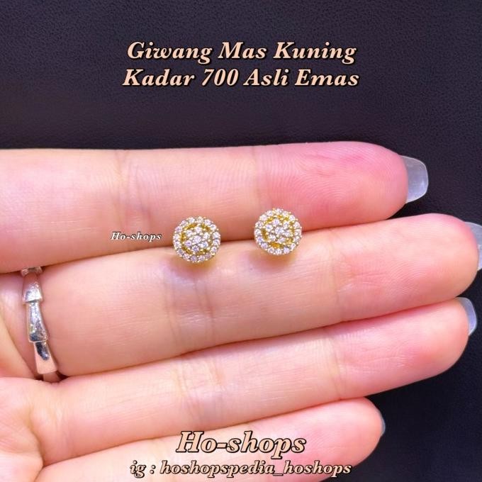 Giwang Mas Kuning Kadar 70% Asli Emas Y.FW