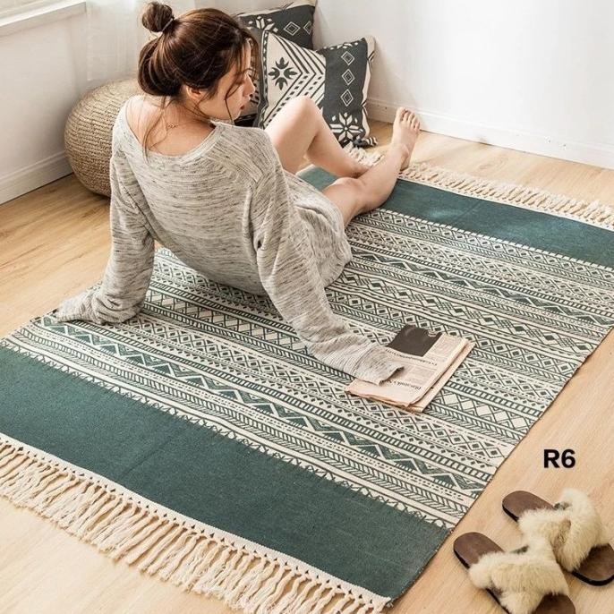 Karpet rajut Nordic bohemian
