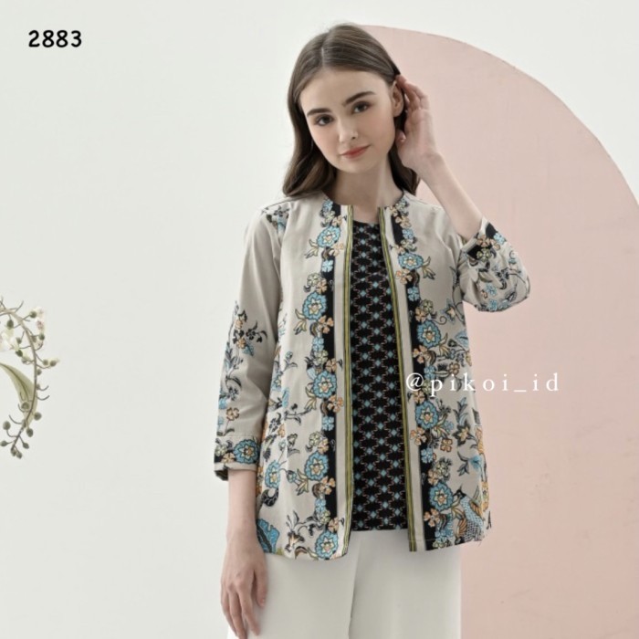 Baju batik wanita jumbo / atasan batik modern big size kantor seragam