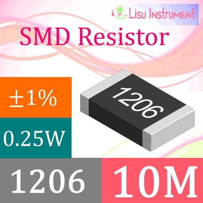 Murah (10) 10M 1206 1% Thick Film Resistors SMD Chip Resistor 1005 lisu992 Ayo Beli