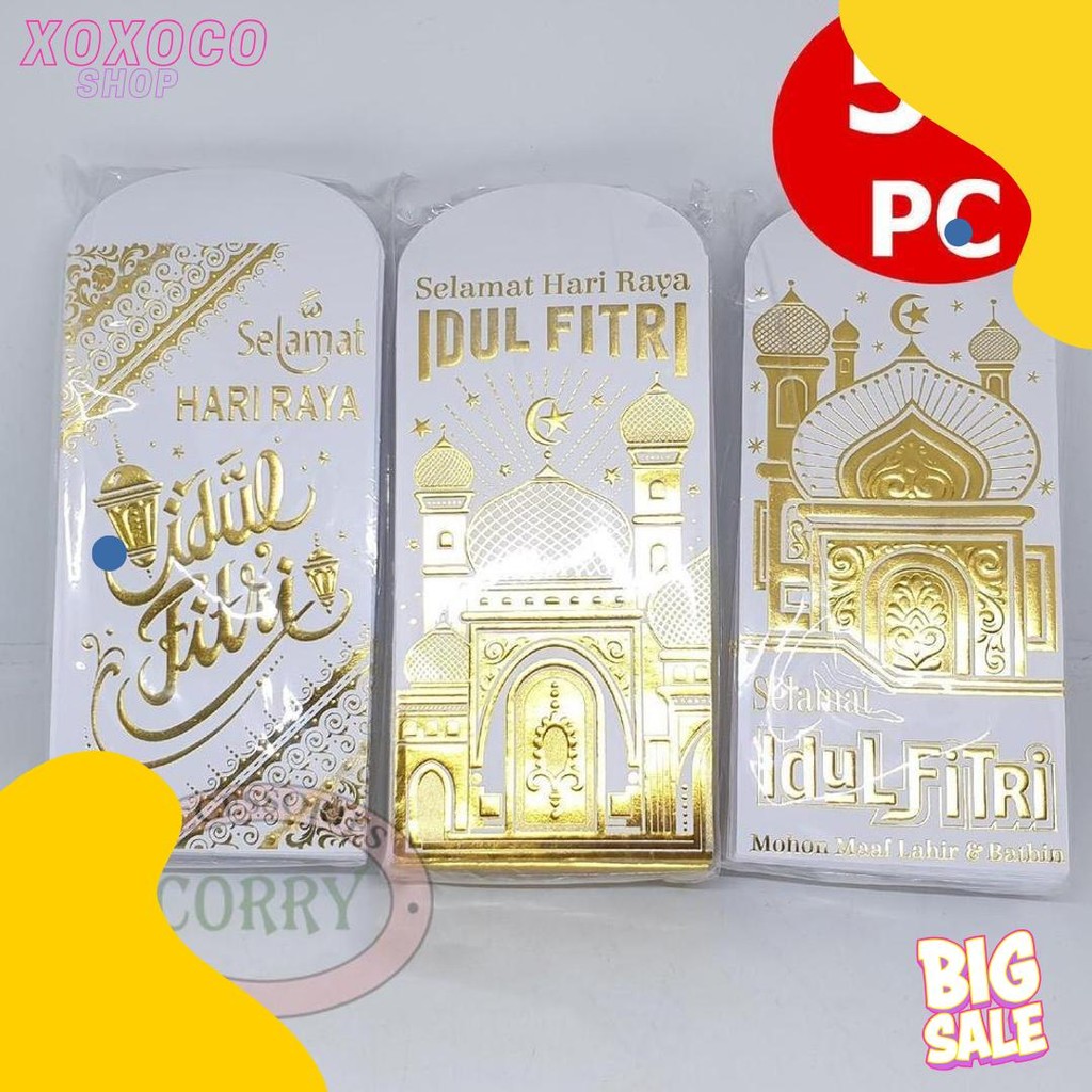 

Angpao Idul Fitri Lebaran Isi 50 Mewah 17 Cm Bulk Murah Amplop Uang Putih Embos Emas Mengkilap Diskon