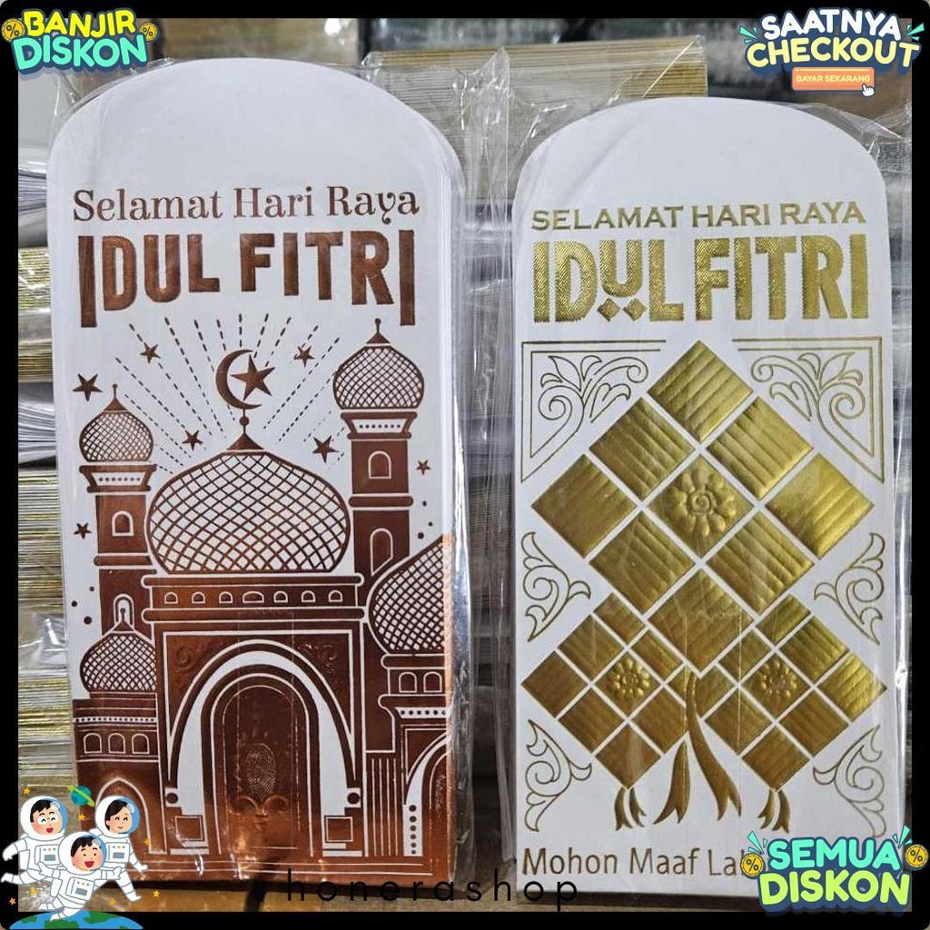 

Bellino - Grosir 1Pak Isi 50 Lembar Amplop Poli Lebaran Ukuran Sedang L Exclusive Mewah Premium Angpau Lebaran Thr Terlengkap Dan Termurah
