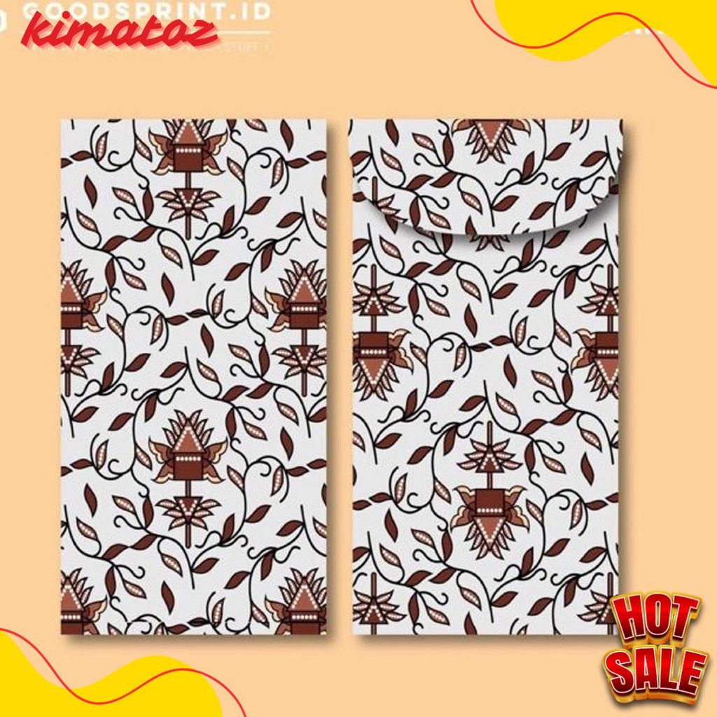 

6 Pcs Angpao Wedding Amplop Kondangan Motif Batik Angpao Panjang Amplop Uang Diskon