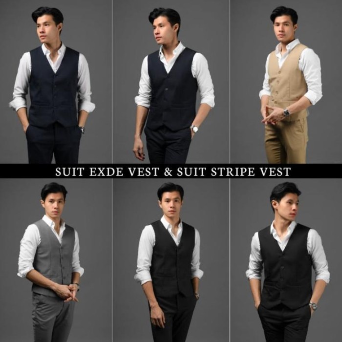 ORIGINAL SUIT EXDE VEST & SUIT STRIPE VEST By Male id By Heymale id
