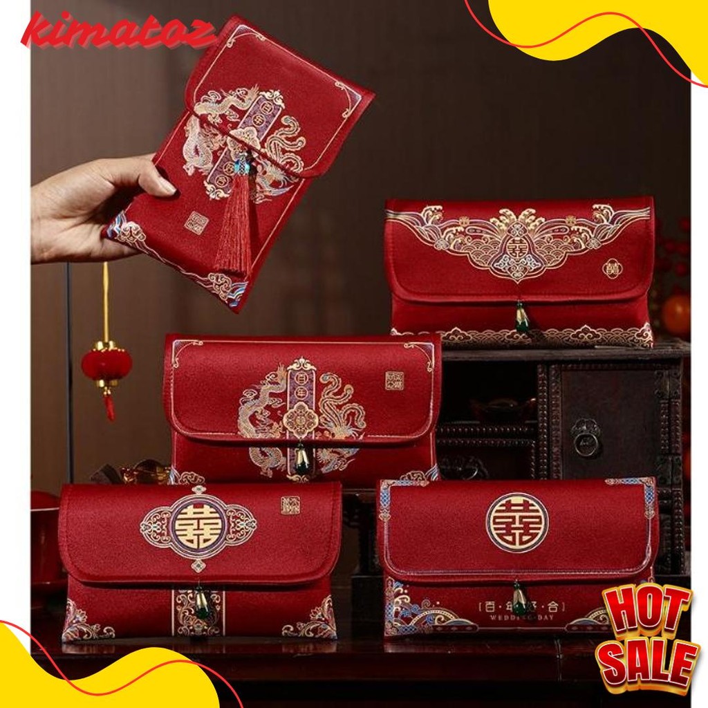 

[Dompet Angpao Kain Shuang Xi Premium] Dompet Amplop Angpao /Angpau / Hongbao Glitter Wedding, Sangjit , Uang Susu, Pernikahan / Shuang Xuang Xi Flash Sale! Diskon Hingga 70%