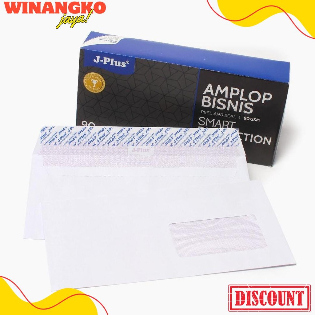 

J-Plus - Amplop Putih Jendela Kanan / Amplop Window No.90 Biru - Pack Terlaris! Produk Ini Banyak Dicari