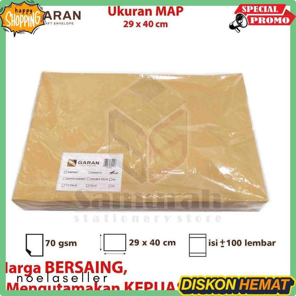 

Amplop Kertas Coklat Garan Ukuran Map 29 X 40 Cm / Amplop Dokumen Besar 1 Pak Isi 100 Lembar Tebal 70 Gsm / Gram 29X40 Terlaris! Produk Ini Banyak Dicari