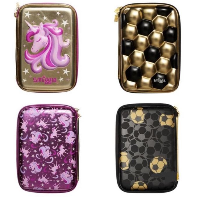 

:::::::] SMIGGLE PENCIL CASE HARDTOP UNICORN GOLD SOCCERBALL GOLD ORIGINAL