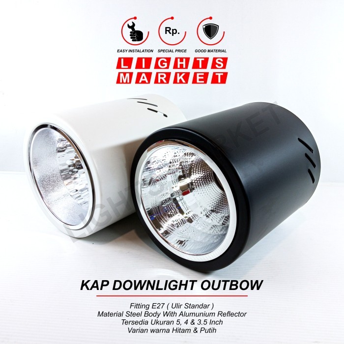 SALE Kap Rumah Lampu Downlight Outbow Bulat 5 Inch