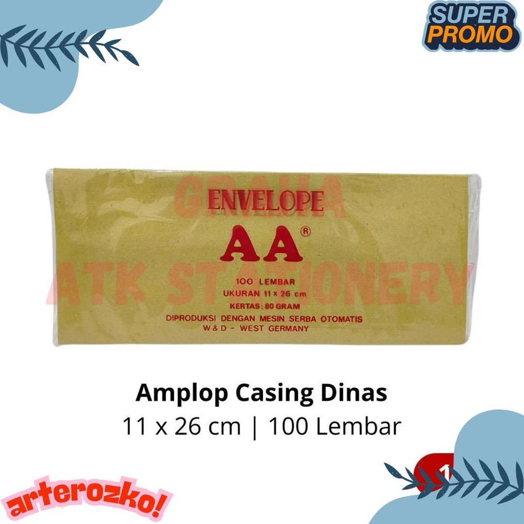 

[1 Bungkus] Amplop Coklat Dinas Aa 11X26 Cm / Amplop Casing Dinas / Amplop Kesing Dinas Aa 11X26 Cm Flash Sale! Diskon Hingga 70%