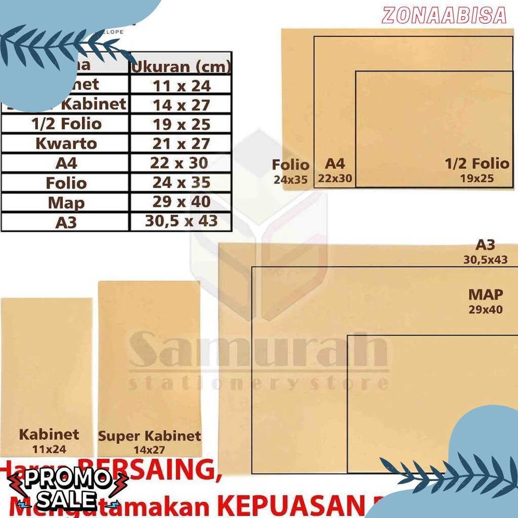 

Amplop Kertas Coklat Garan Ukuran Map 29 X 40 Cm / Amplop Dokumen Besar 1 Pak Isi 100 Lembar Tebal 70 Gsm / Gram 29X40 Flash Sale! Diskon Hingga 70%