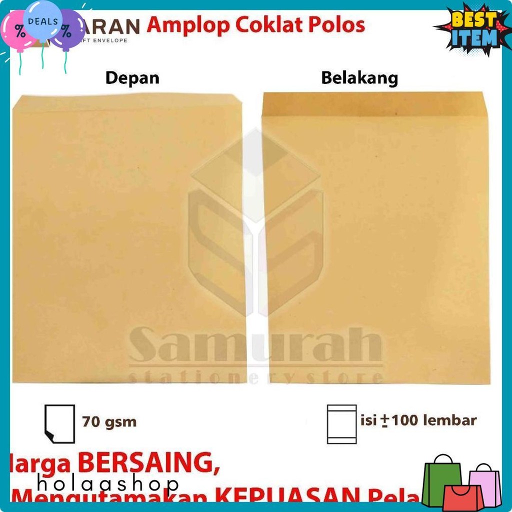 

Amplop Kertas Coklat Garan Ukuran Map 29 X 40 Cm / Amplop Dokumen Besar 1 Pak Isi 100 Lembar Tebal 70 Gsm / Gram 29X40 Flash Sale! Diskon Hingga 70%