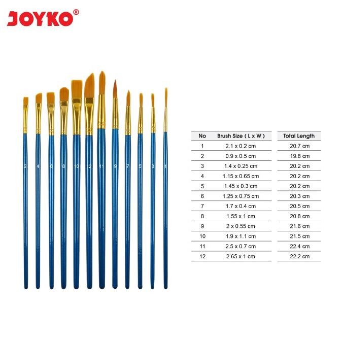 

Joyko Brush Set + Palette / Set Kuas Lukis Cat Acrylic + Palet BRS-7