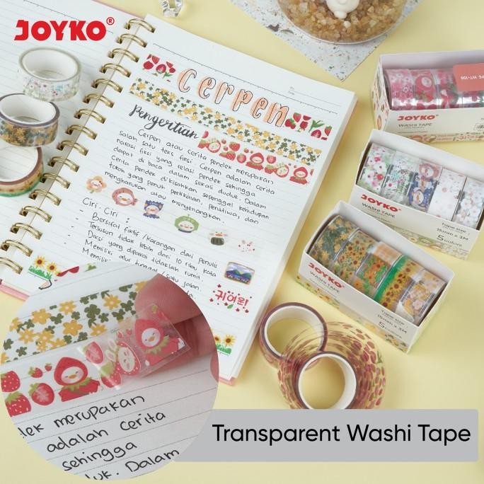 

Washi Tape Pita Perekat Selotip Kertas Warna Joyko WT-107~109
