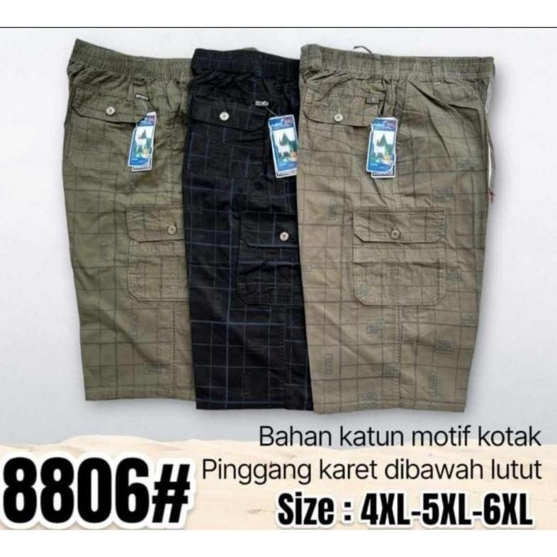 Celana 7/8 Kargo Pinggang Karet