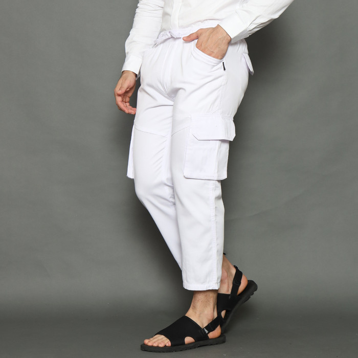 Celana Sirwal Pria Cargo Celana Isbal Putih Panjang Celana Umroh Pria New Best Quality Asli 100%